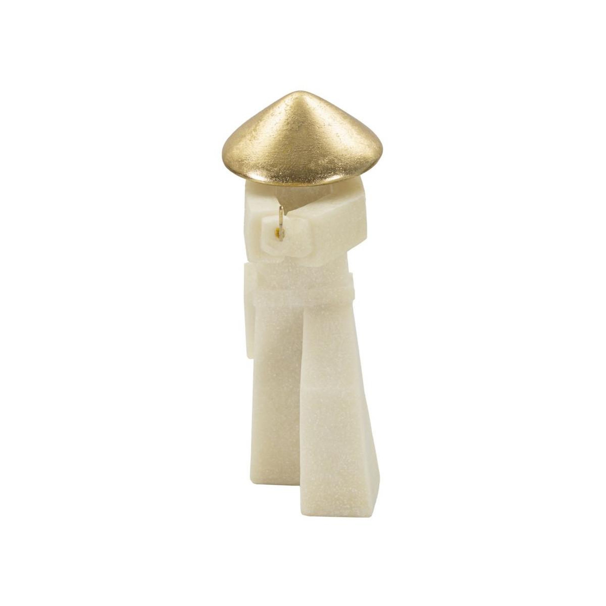 Voir la diapositive 2 : Paris Prix Statuette déco samouraï  toku  30cm blanc & or