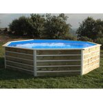 WATERCLIP Piscine bois octogonale 428 x 94 BOHOL