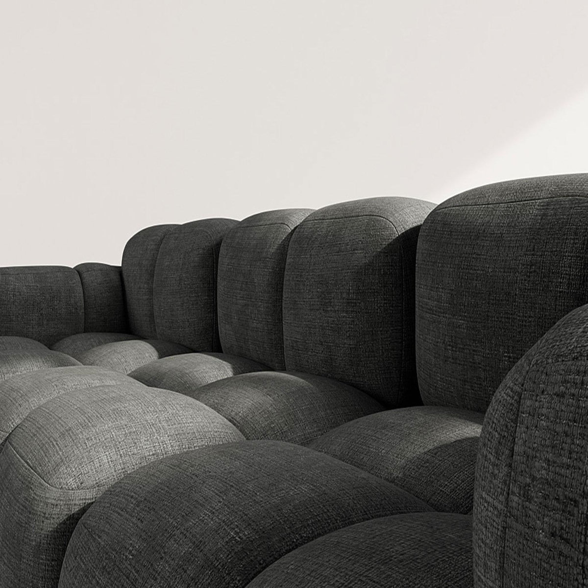 LISA DESIGN Grace - canapé modulable d'angle réversible 4 places en velours texturé