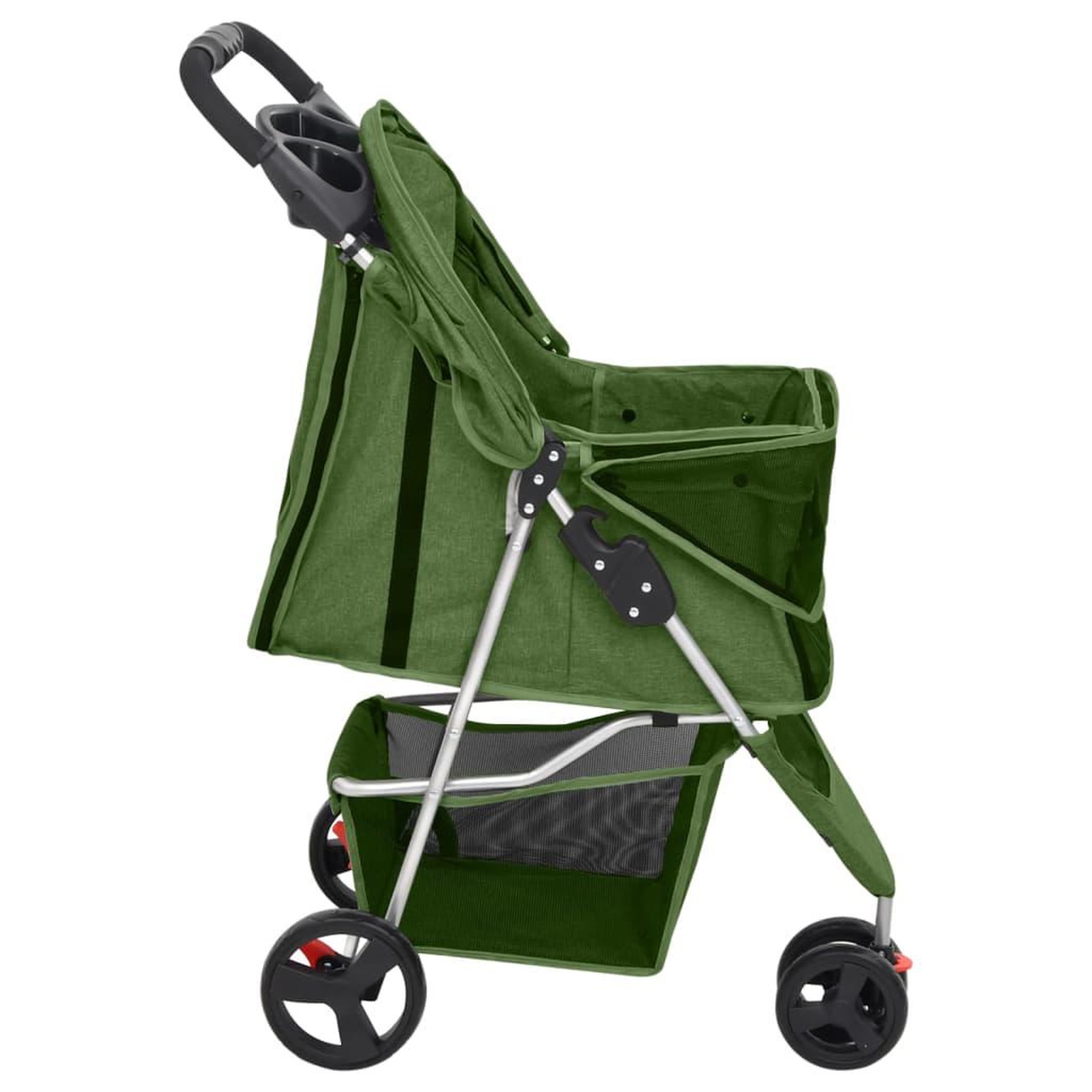 Voir la diapositive 5 : VIDAXL Poussette pour chien pliante Vert 80x46x98 cm Tissu Oxford