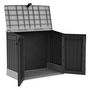 Voir la diapositive 2 : MARKET24 Coffre de rangement extérieur KETER en résine 880 litres Noir - Malle de jardin sans vérins