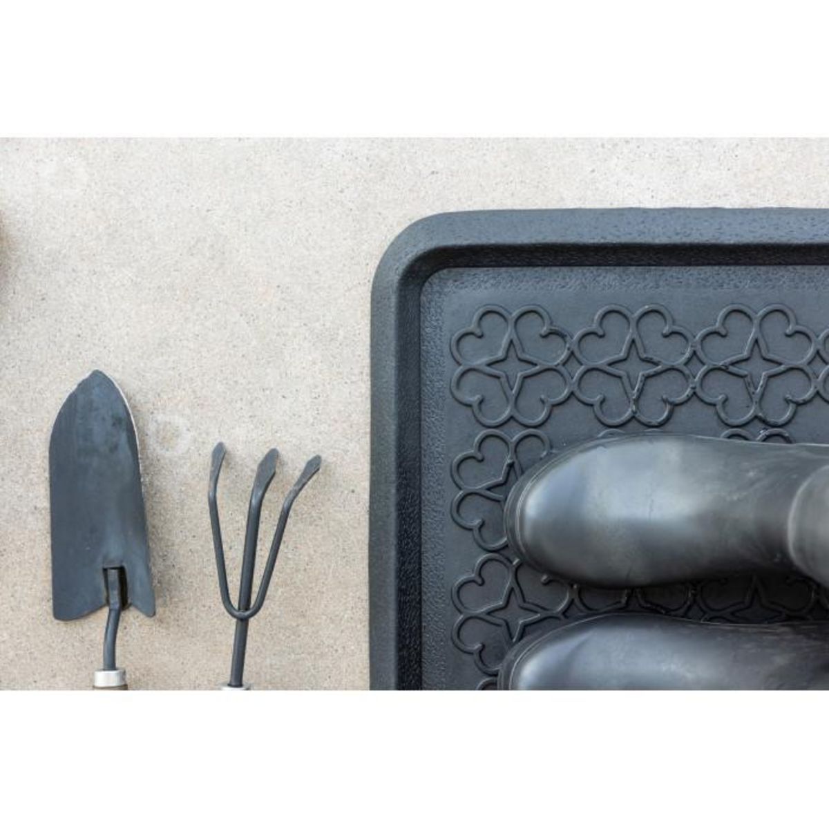 Paris Prix Paillasson en Caoutchouc  Gunnar  45x75cm Noir