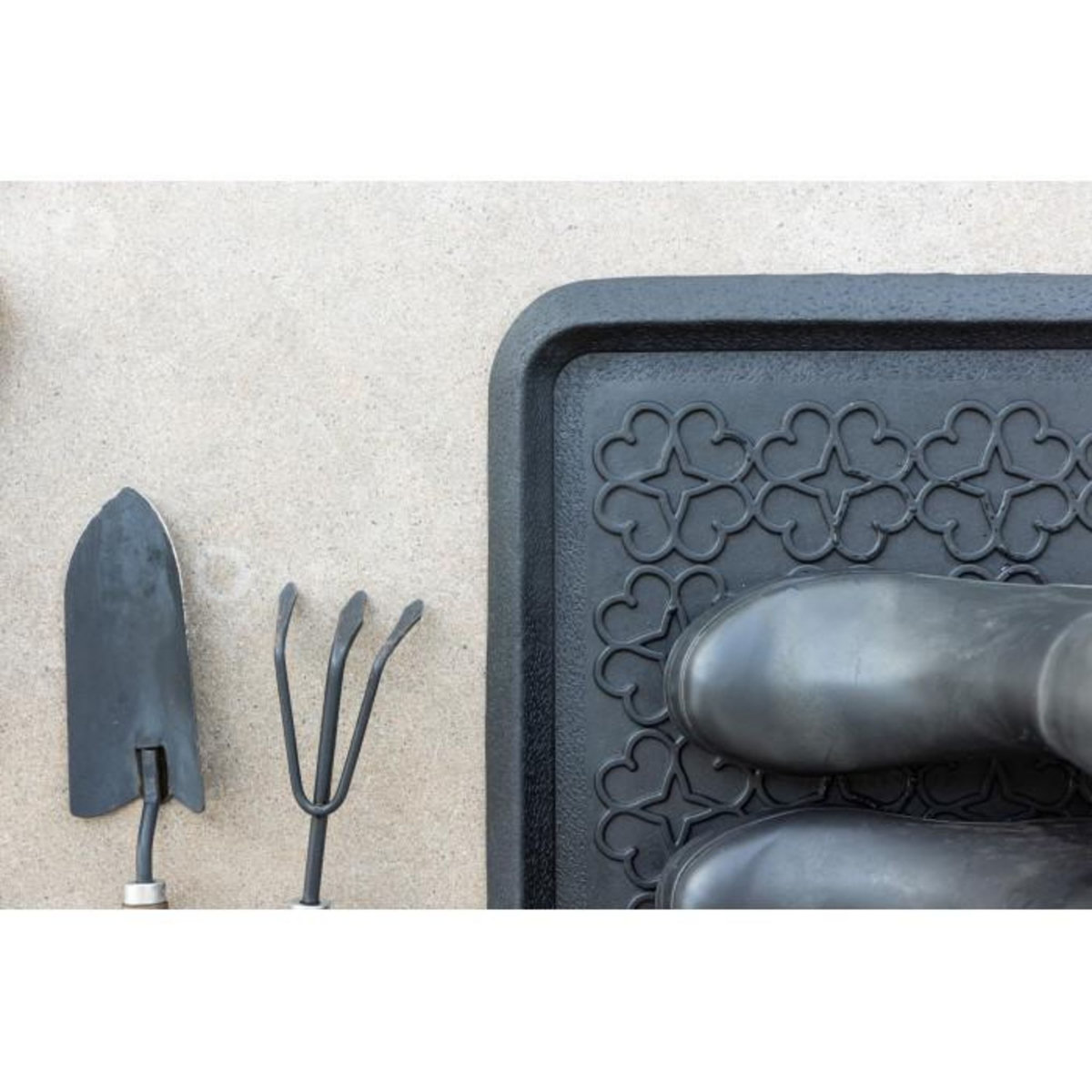 Paris Prix Paillasson en Caoutchouc  Gunnar  45x75cm Noir