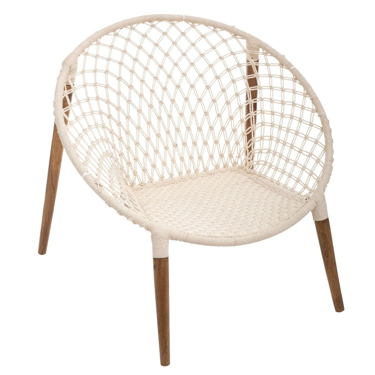 ATMOSPHERA Fauteuil de jardin ethnique en fil Terre Sauvage
