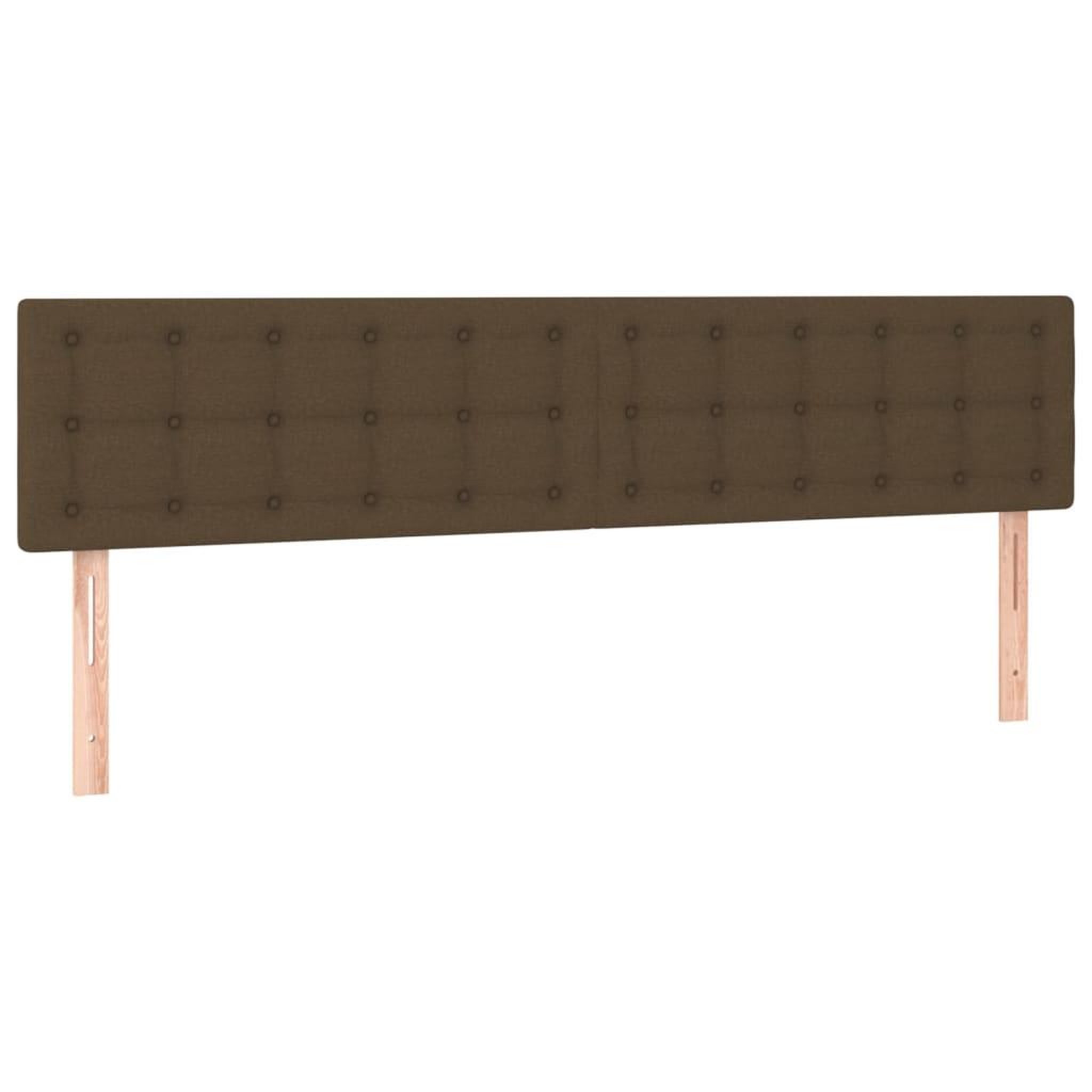 Voir la diapositive 2 : VIDAXL Tetes de lit 2 pcs Marron Fonce 100x5x78/88 cm Tissu