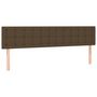 Voir la diapositive 2 : VIDAXL Tetes de lit 2 pcs Marron Fonce 100x5x78/88 cm Tissu