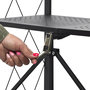 Voir la diapositive 6 : Paris Prix Étagère Pliable en Métal  4 Niveaux  127cm Noir