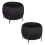 Voir la diapositive 1 : TOILINUX 2 Tabourets design velours Calabaza