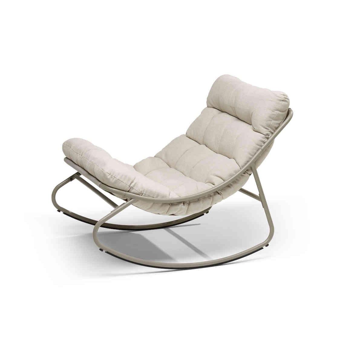 Jardiline Fauteuil à bascule Cuba avec coussin rembourré - Jardiline