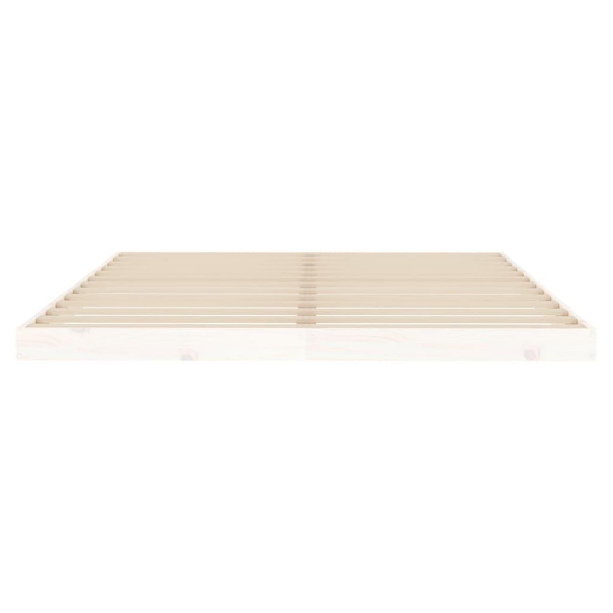 VIDAXL Cadre de lit sans matelas blanc 160x200 cm bois de pin massif