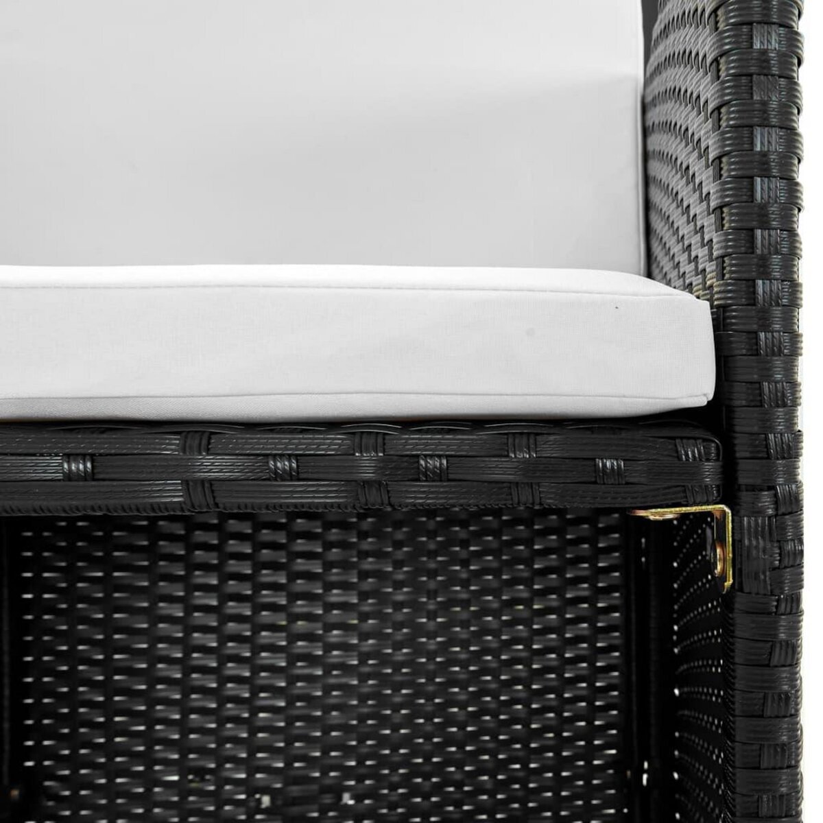 VIDAXL Ensemble a manger d'exterieur 11 pcs coussins resine tressee