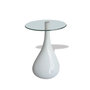 Voir la diapositive 3 : VIDAXL Table basse avec dessus de table en verre rond Blanc brillant