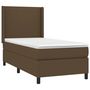 Voir la diapositive 4 : VIDAXL Sommier a lattes de lit matelas LED Marron fonce 80x200cm Tissu