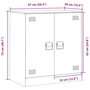 Voir la diapositive 6 : VIDAXL Buffet rose 67x39x73 cm acier