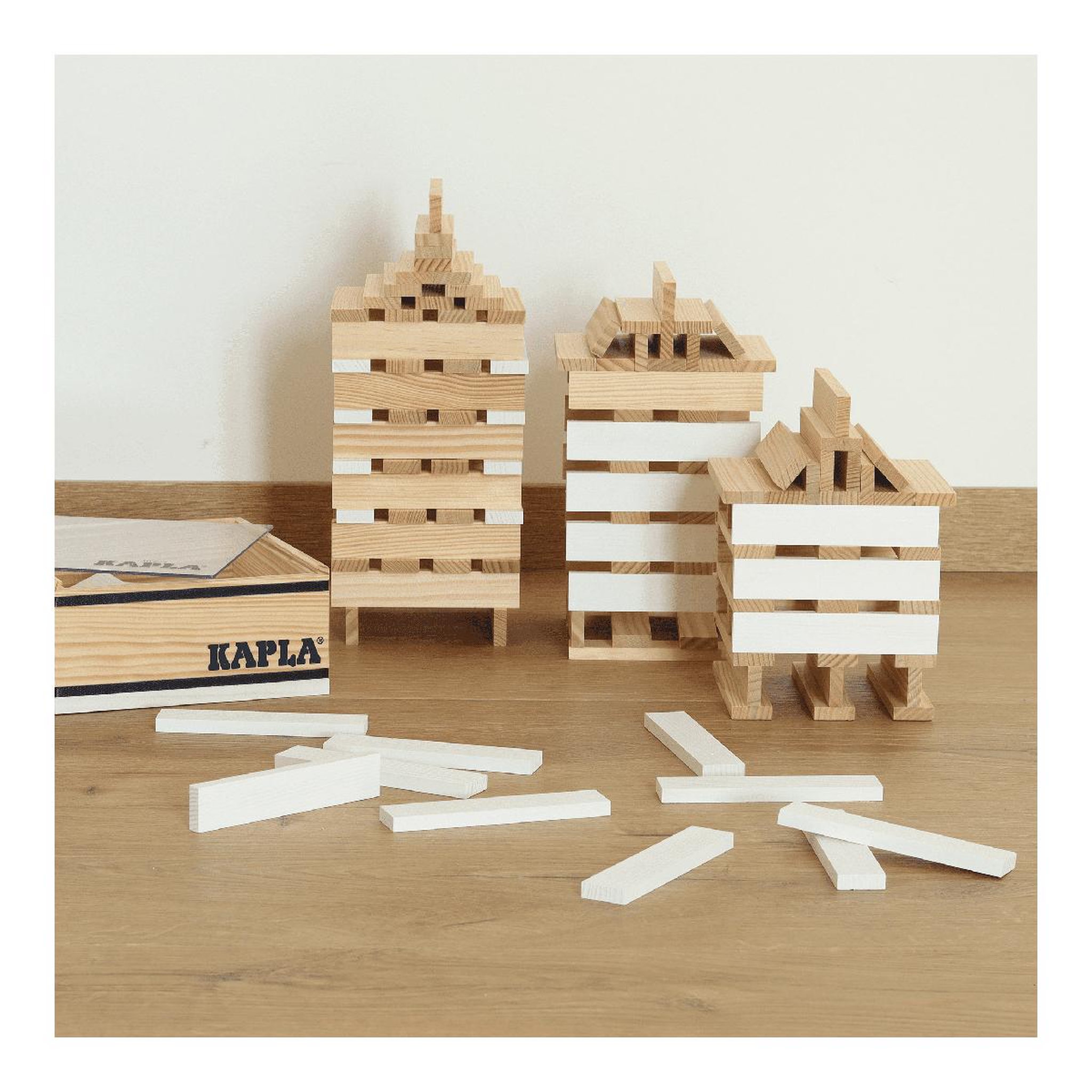 Voir la diapositive 3 : Kapla Carré 40 planchettes  - Blanc
