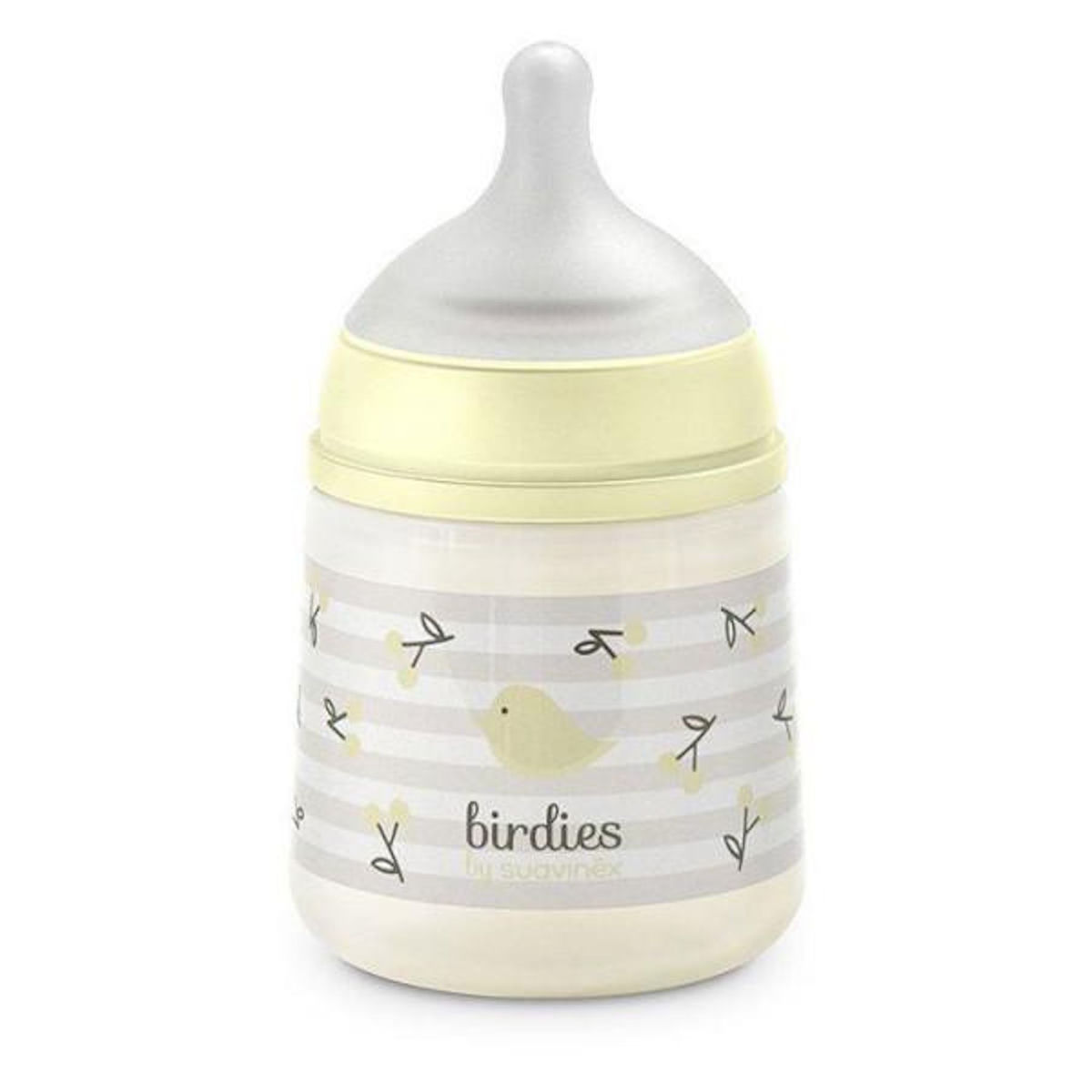 Suavinex Biberon - SUAVINEX - Birdies - Tétine SX Pro S - 150 ml - 0 a 3 mois - Beige