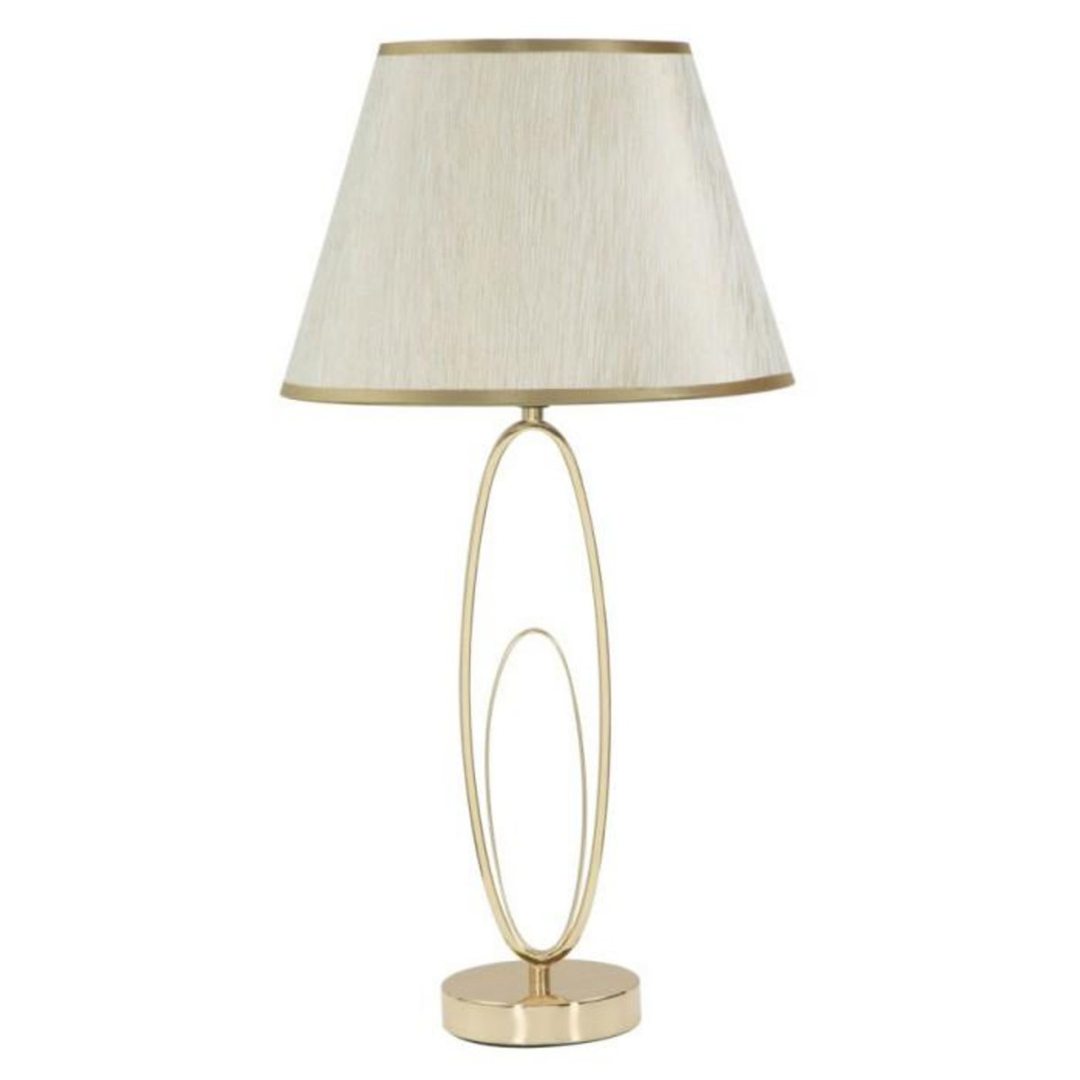 Paris Prix Lampe à Poser en Métal  Flush  58cm Crème & Or