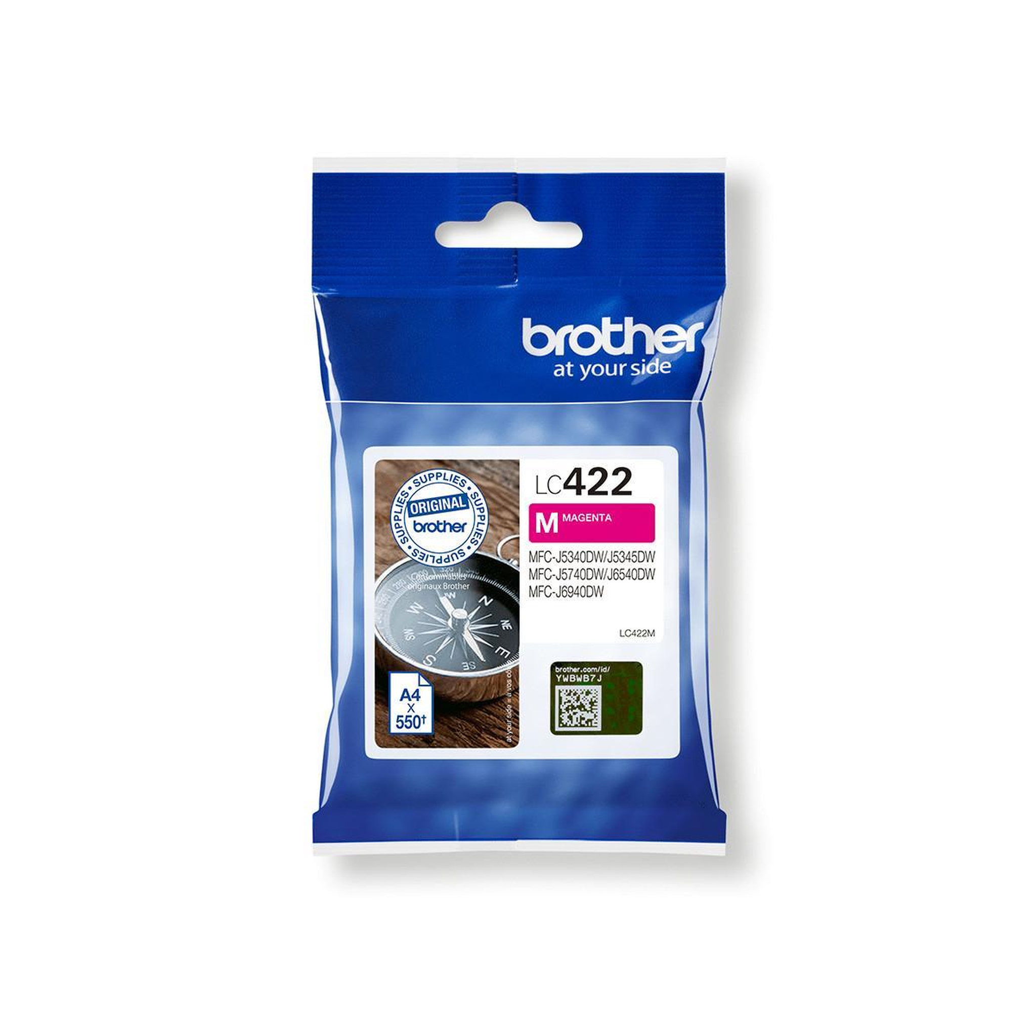 Voir la diapositive 2 : Brother Cartouche LC422M - BROTHER - Magenta - 550 p - Pour Business Smart MFC-J5340DW, MFC-J5345DW, MFC-J5740DW, MFC-J6540DW et MFC-J69