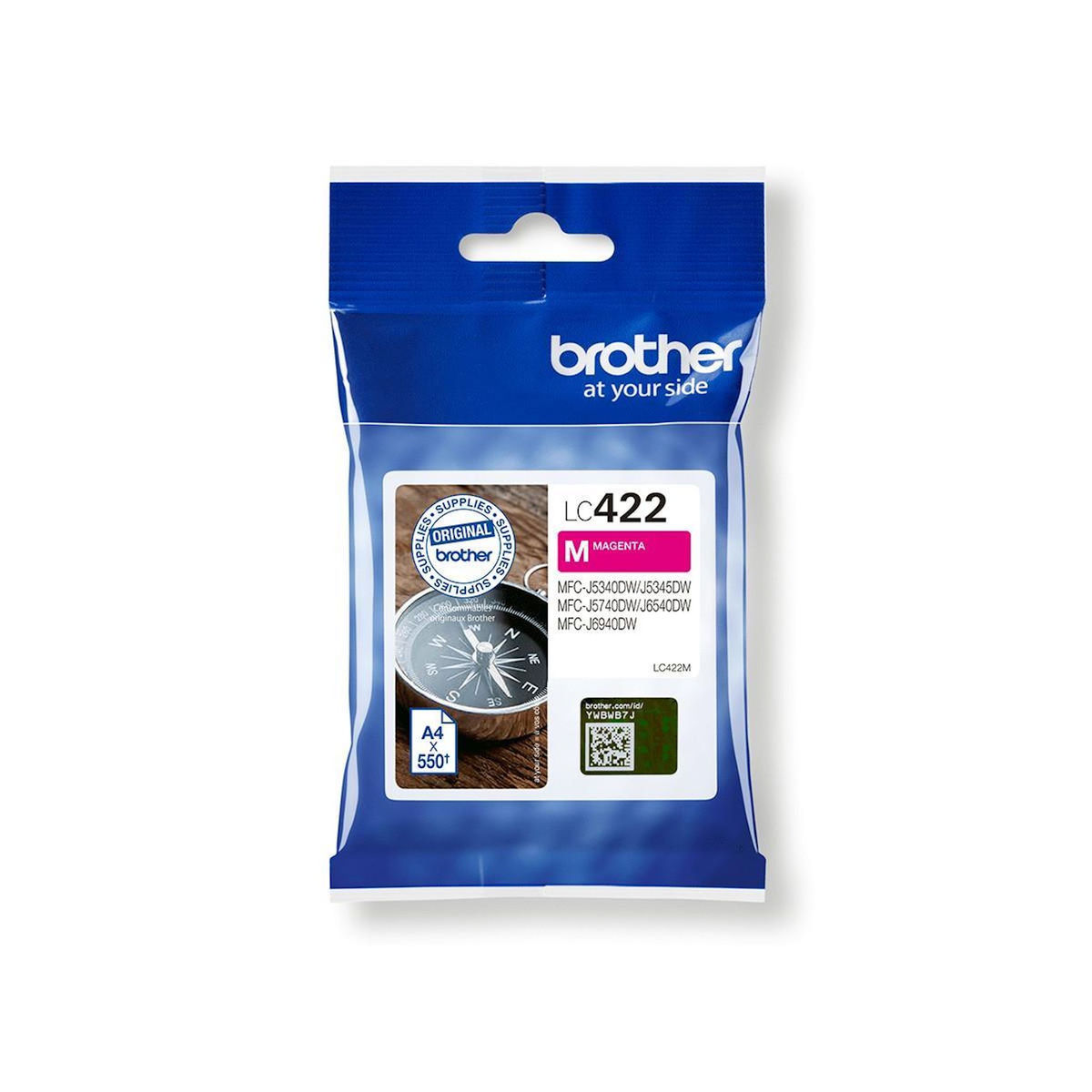 Brother Cartouche LC422M - BROTHER - Magenta - 550 p - Pour Business Smart MFC-J5340DW, MFC-J5345DW, MFC-J5740DW, MFC-J6540DW et MFC-J69