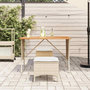 Voir la diapositive 2 : VIDAXL Table de jardin avec dessus en bois d'acacia beige 105x75x72 cm