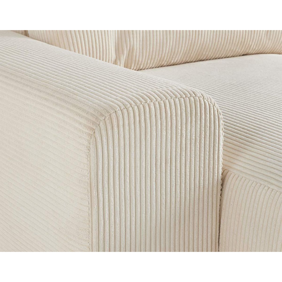 LISA DESIGN Garance - module d'assise méridienne gauche - en velours côtelé