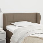 VIDAXL Tete de lit avec oreilles Taupe 93x23x78/88 cm Tissu