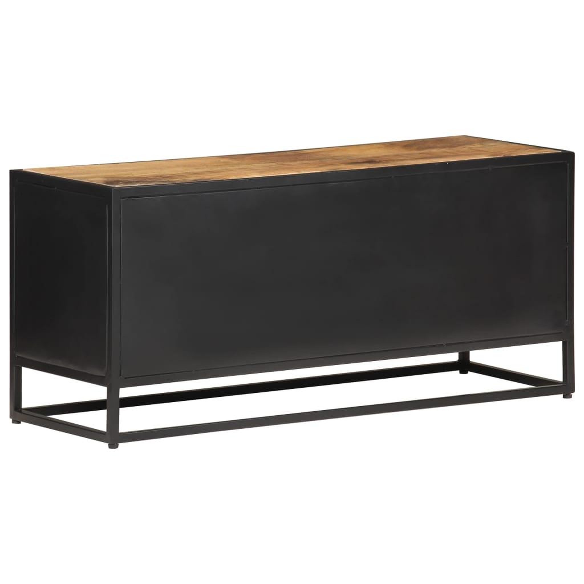 Voir la diapositive 4 : VIDAXL Meuble tv 90x30x40 cm bois de manguier brut et canne naturelle