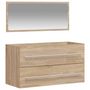 Voir la diapositive 2 : VIDAXL Armoire de bain avec miroir chene sonoma bois d'ingenierie