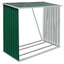 Voir la diapositive 2 : VIDAXL Abri de stockage de bois Acier galvanise 163x83x154 cm Vert