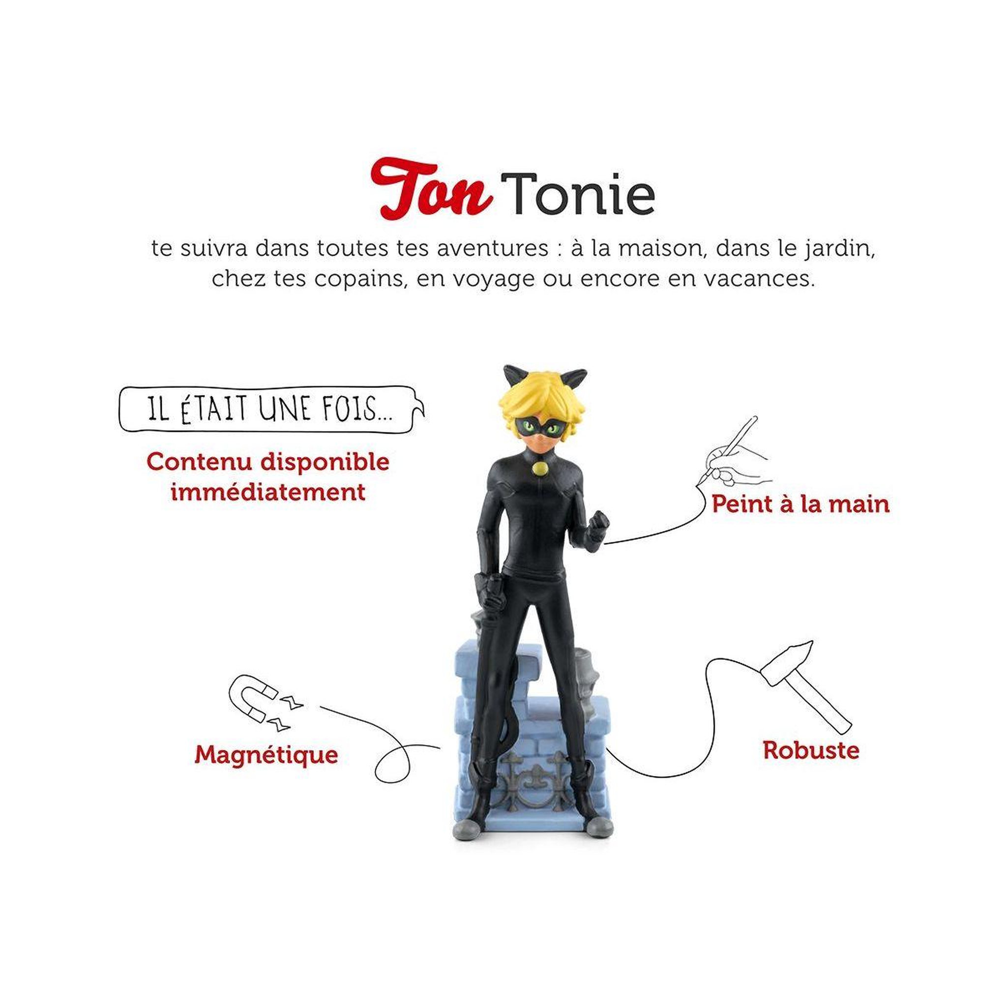 Voir la diapositive 2 : TONIES Figurine Miraculous (Chat noir)