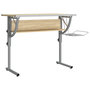 Voir la diapositive 2 : VIDAXL Bureau d'artisanat chene sonoma et gris 110x53x(58-87) cm
