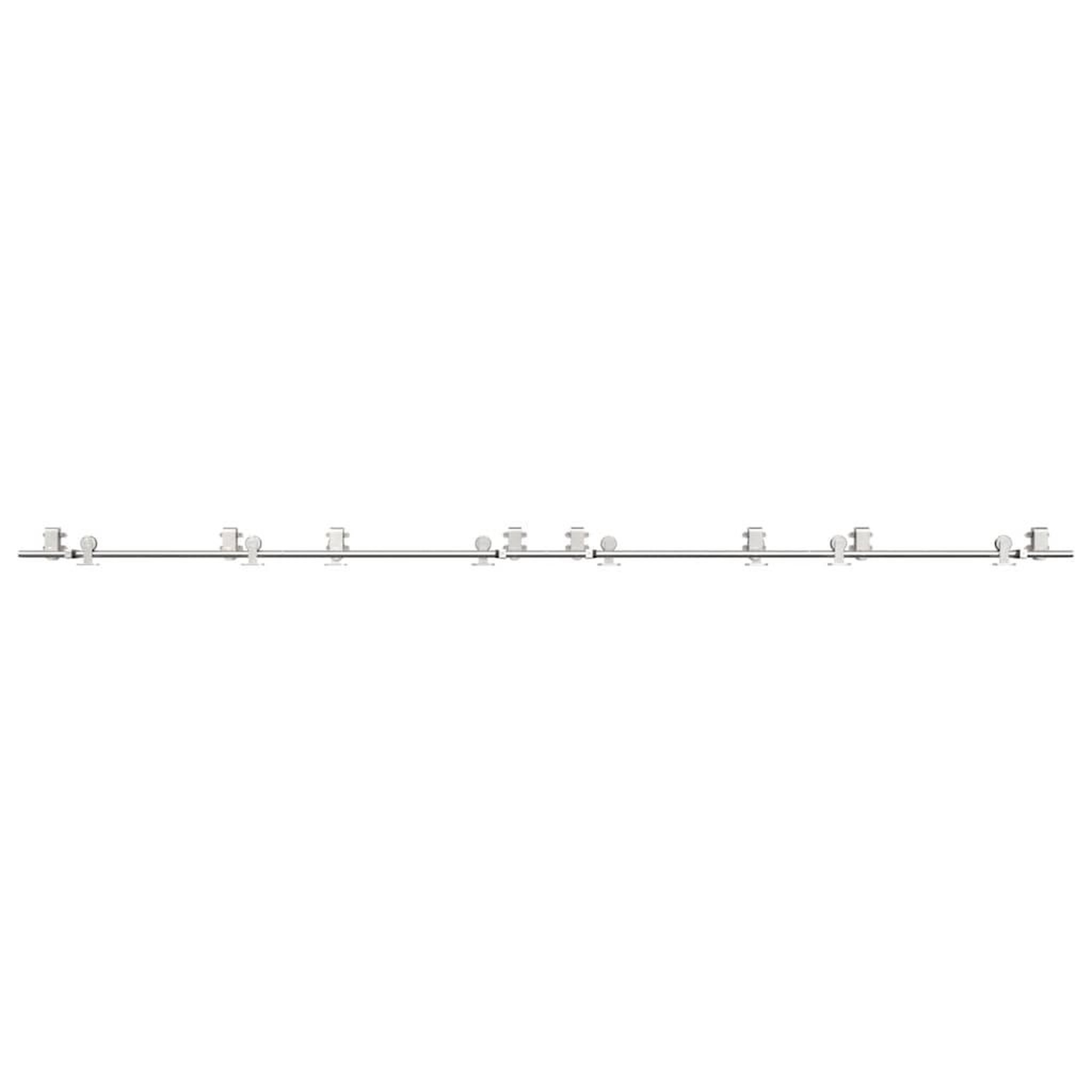 Voir la diapositive 5 : VIDAXL Kit fixation porte coulissante 366 cm Acier inoxydable Argente