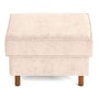 Voir la diapositive 5 : LISA DESIGN Jake - pouf en tissu velours relief - pieds en bois foncé
