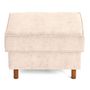 Voir la diapositive 5 : LISA DESIGN Jake - pouf en tissu velours relief - pieds en bois foncé