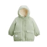 Petit Béguin Manteau enfant imperméable doublé sherpa Lison. Coloris disponibles : Vert