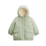 Petit Béguin Manteau enfant imperméable doublé sherpa Lison. Coloris disponibles : Vert