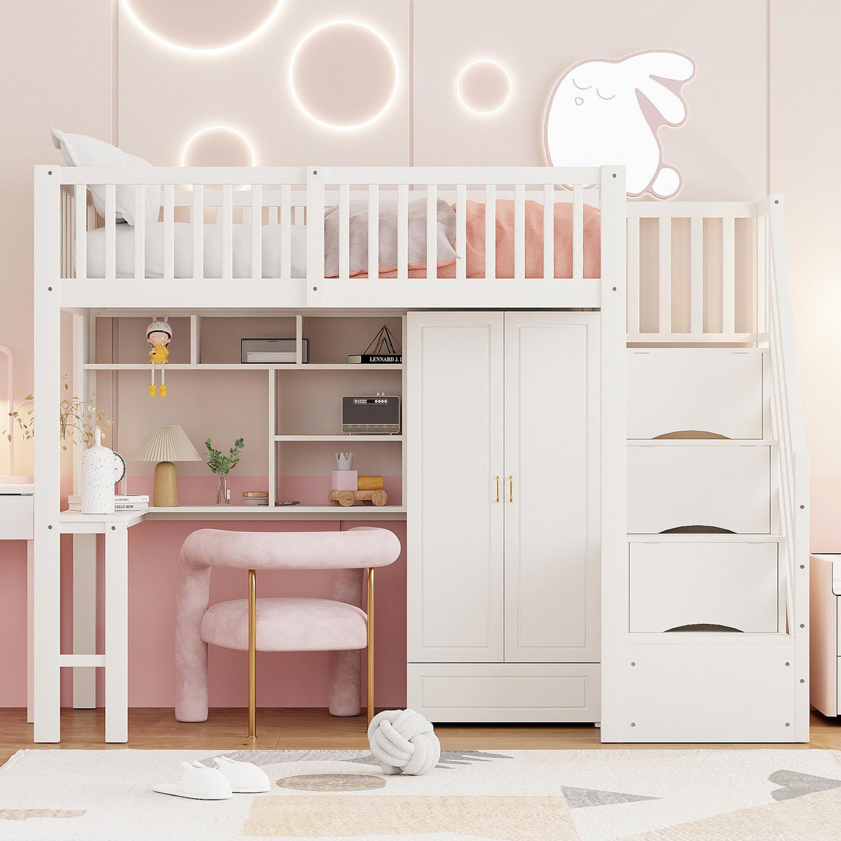 MERAX Lit mezzanine enfant