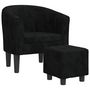 Voir la diapositive 2 : VIDAXL Fauteuil avec repose-pied noir velours