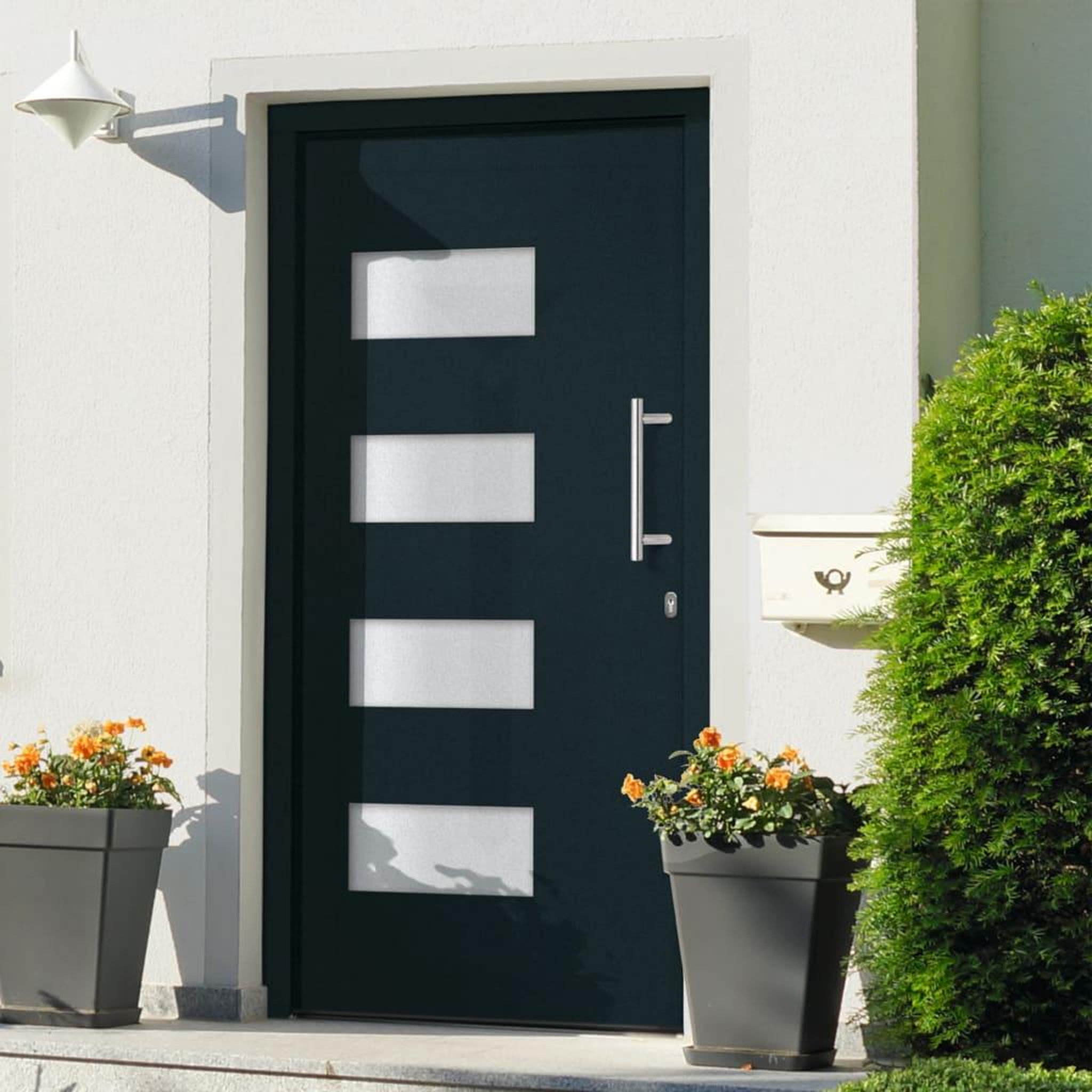 VIDAXL Porte d'entree Aluminium et PVC Anthracite 100x210 cm
