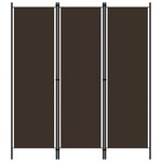 VIDAXL Cloison de separation 3 panneaux Marron 150x180 cm
