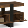 Voir la diapositive 6 : ID MARKET Meuble TV 140 cm PHOENIX avec tiroirs bois effet vieilli et noir