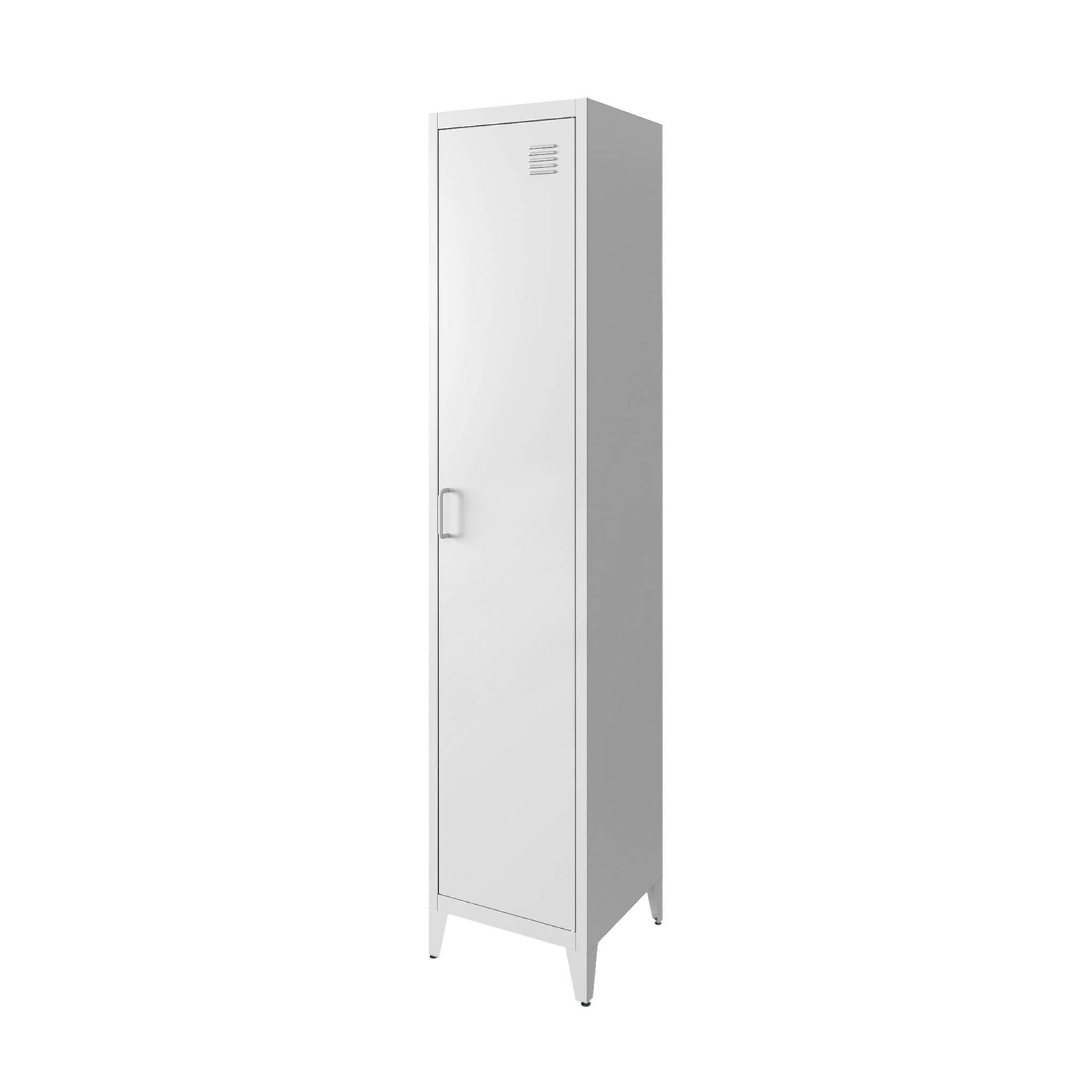 Voir la diapositive 1 : SWEEEK Armoire chambre industrielle métal, 4 espaces de rangement