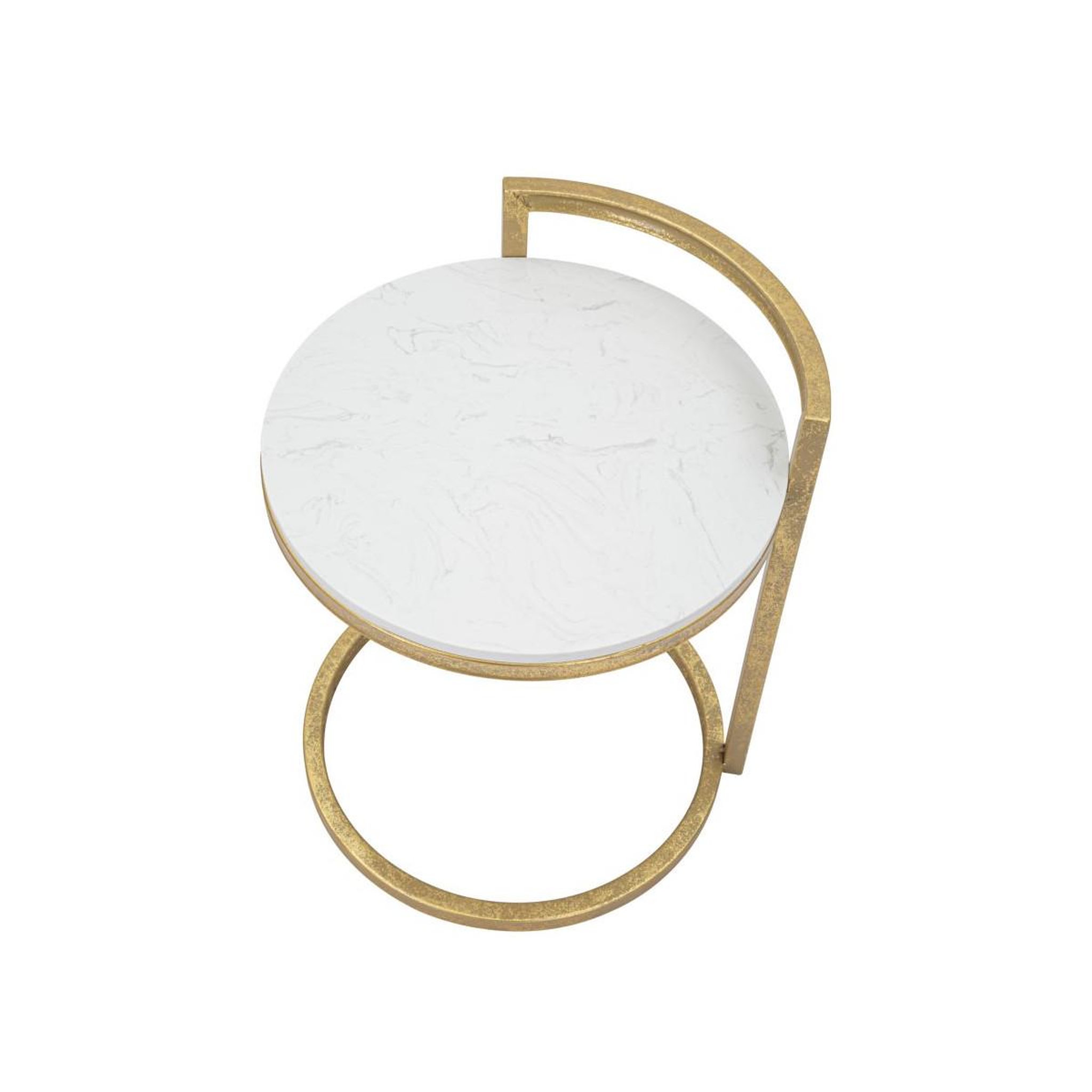 Voir la diapositive 3 : Paris Prix Table d'appoint en marbre  alma  50cm or