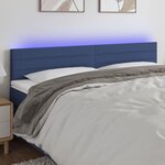 VIDAXL Tete de lit a LED Bleu 200x5x78/88 cm Tissu