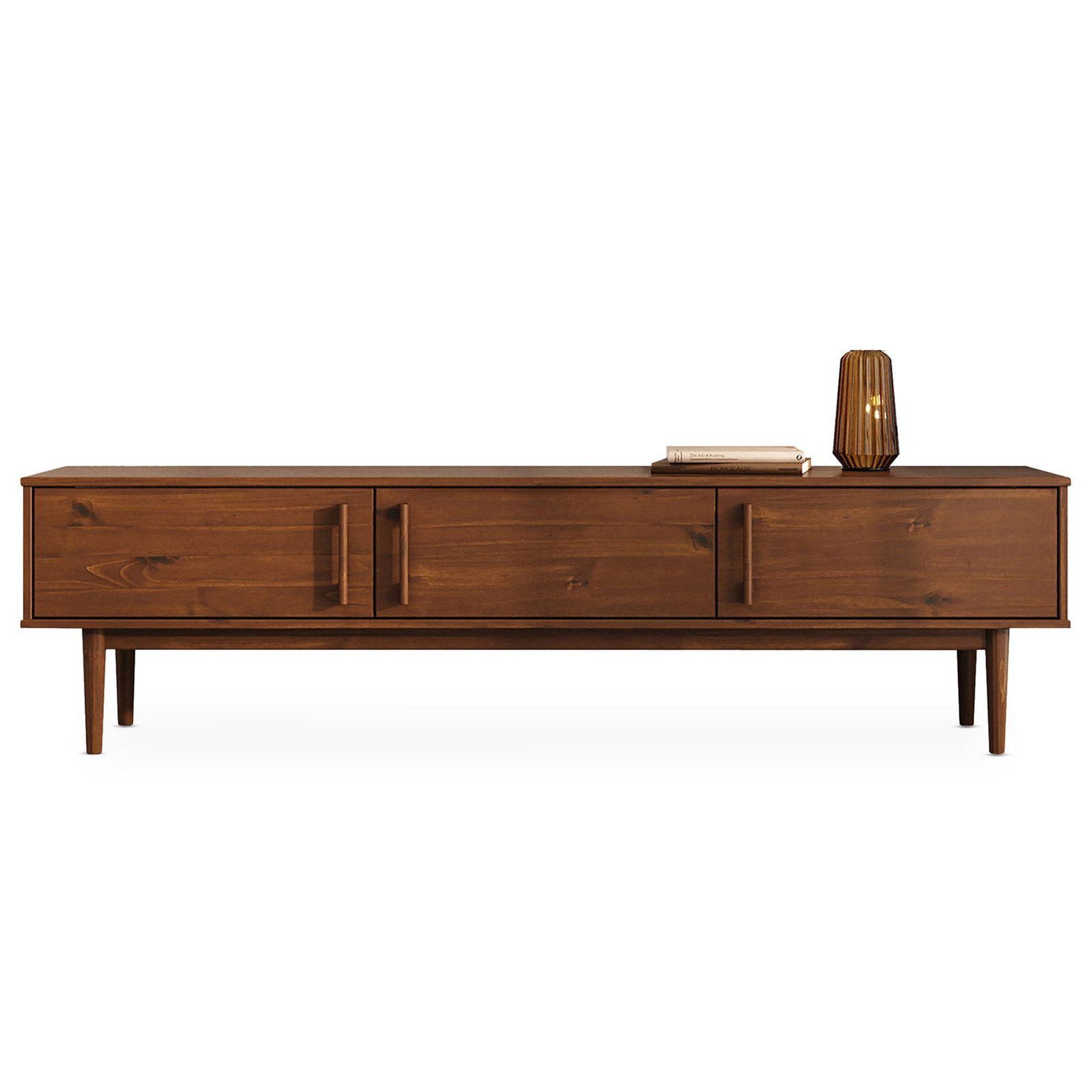 Voir la diapositive 1 : IDIMEX Meuble TV TECCA L 180 cm 3 portes en bois massif