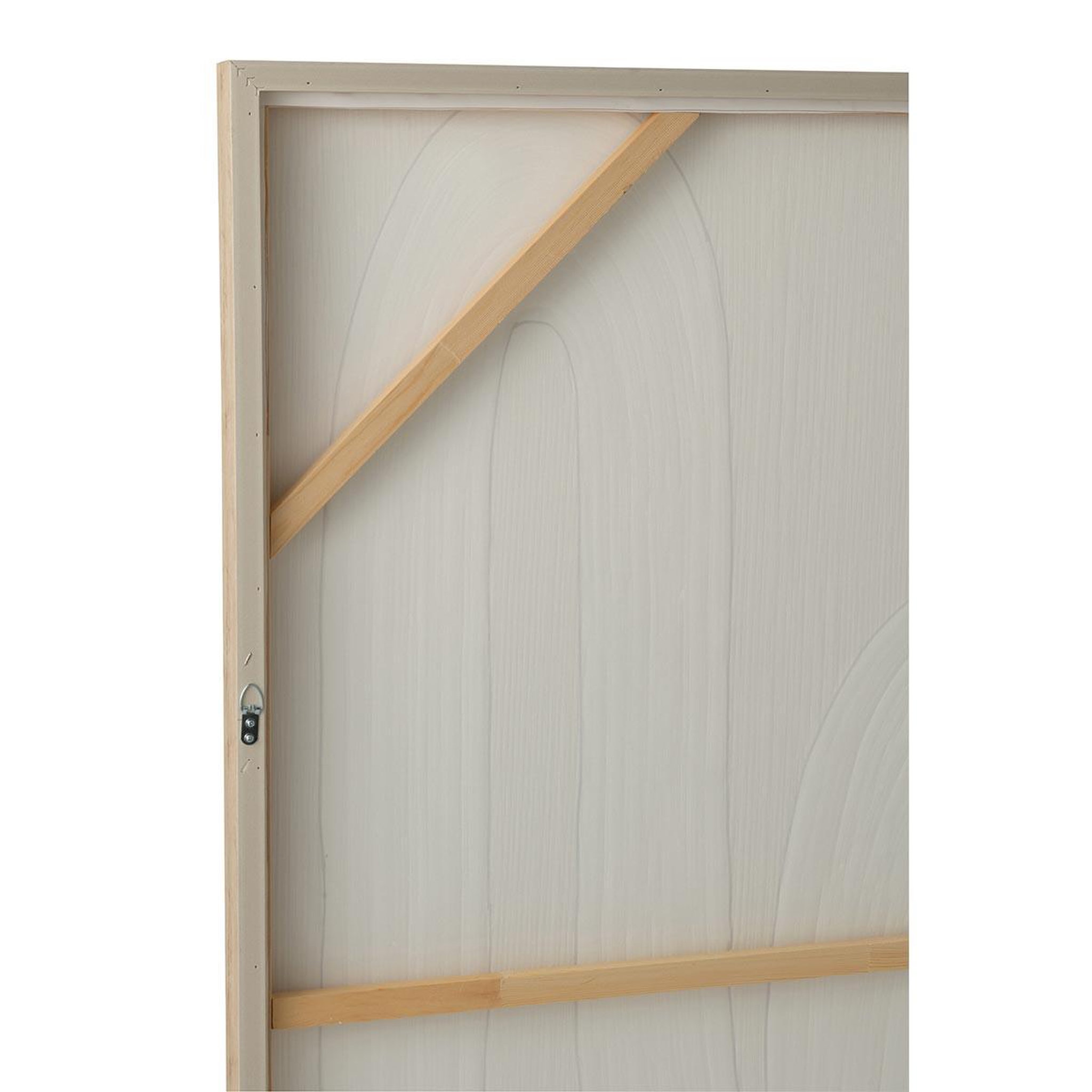 Voir la diapositive 3 : J-LINE Tableau déco  lignes  120x150cm beige & blanc