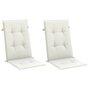 Voir la diapositive 3 : VIDAXL Coussins de chaise a dossier haut lot de 2 creme melange tissu