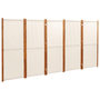 Voir la diapositive 2 : VIDAXL Cloison de separation 5 panneaux Blanc creme 350x180 cm