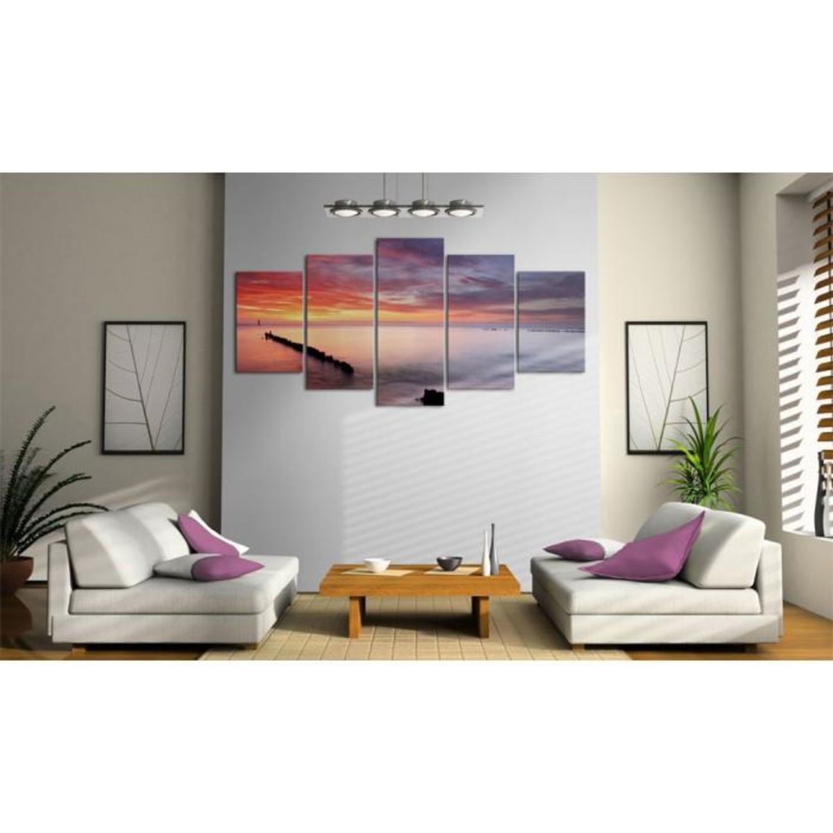 Paris Prix Tableau Imprimé  Jeu de Couleurs au Bord de la Mer