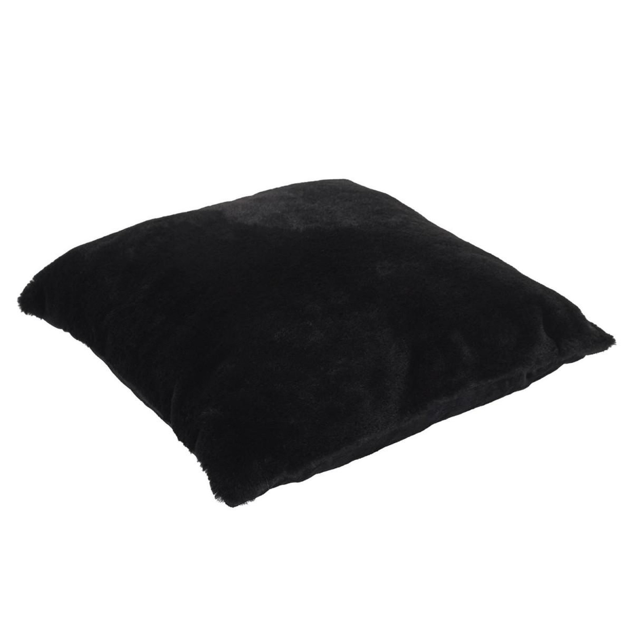 Voir la diapositive 3 : The Home Deco Factory Coussin déco  imitation fourrure  40x40cm noir
